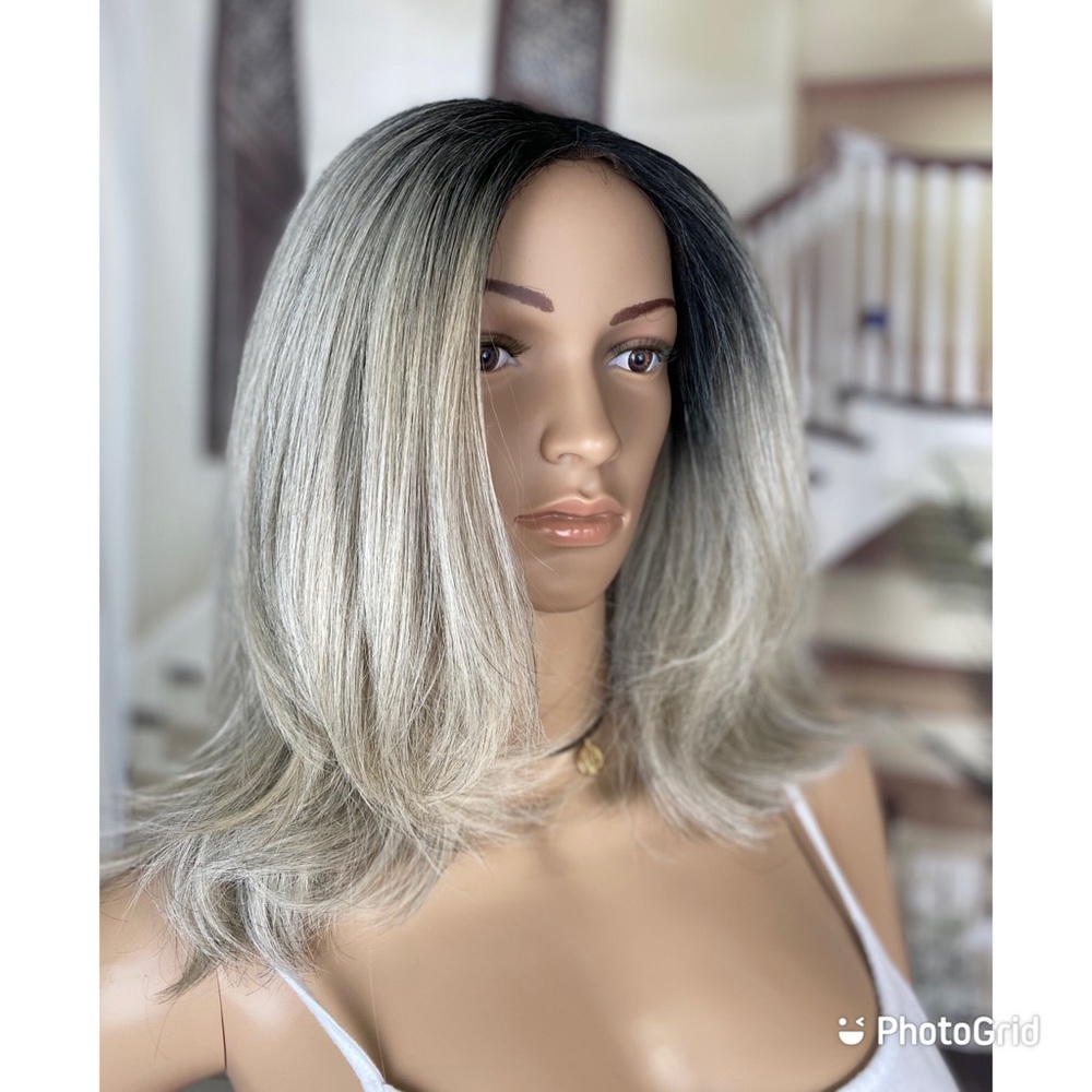 Gray ombré synthetic wig - Bobbi Boss